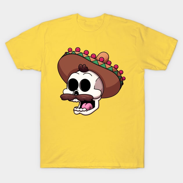 Mexican Skull T-Shirt by TheMaskedTooner